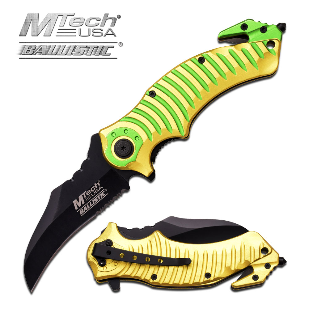 MTech USA MT-A884YG RESCUE KNIFE 5 CLOSED